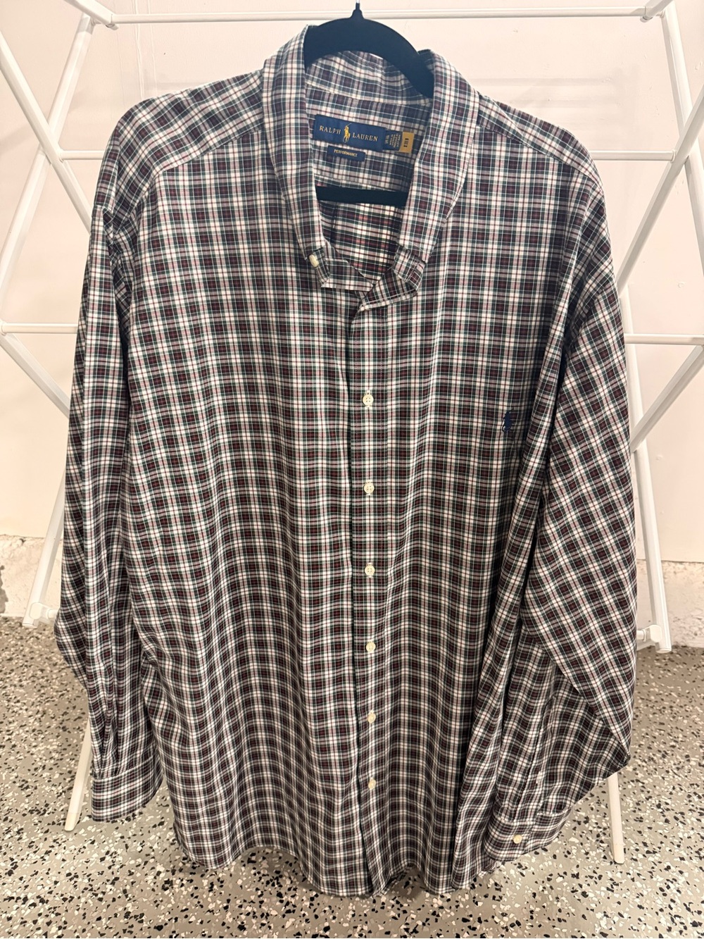 Ralph Lauren Green Red Plaid Button Down Shirt